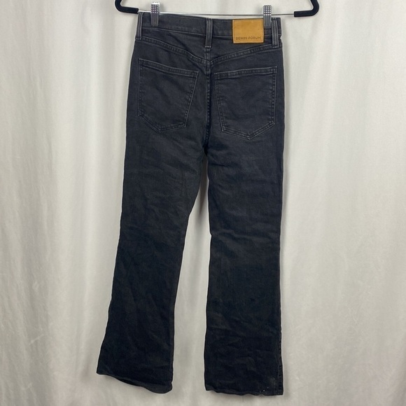 Denim Forum The Twiggy High Rise Flare 32L Jeans in Black - Size 24 - Picture 9 of 13